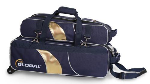 900 Global Deluxe Airline 3 Ball Tote Roller (Blue/Gold)
